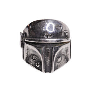 Mandalorian Star Wars Boba Fett Helmet Stainless Steel Ring Men's Size 12